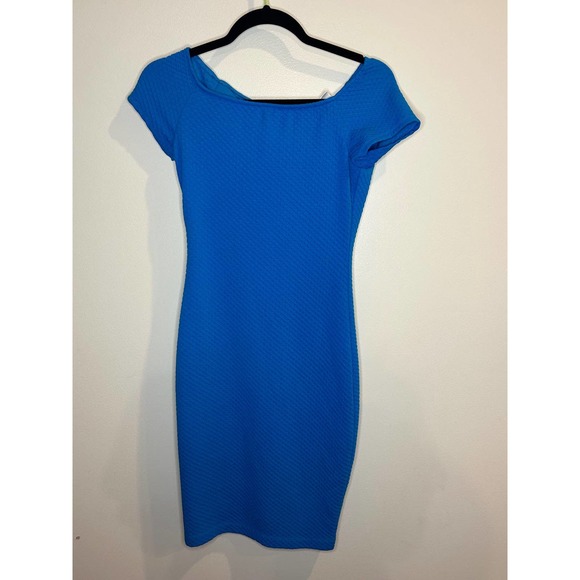 Bisou Bisou Blue Pencil Bodycon Dress Size 4 - Picture 2 of 7